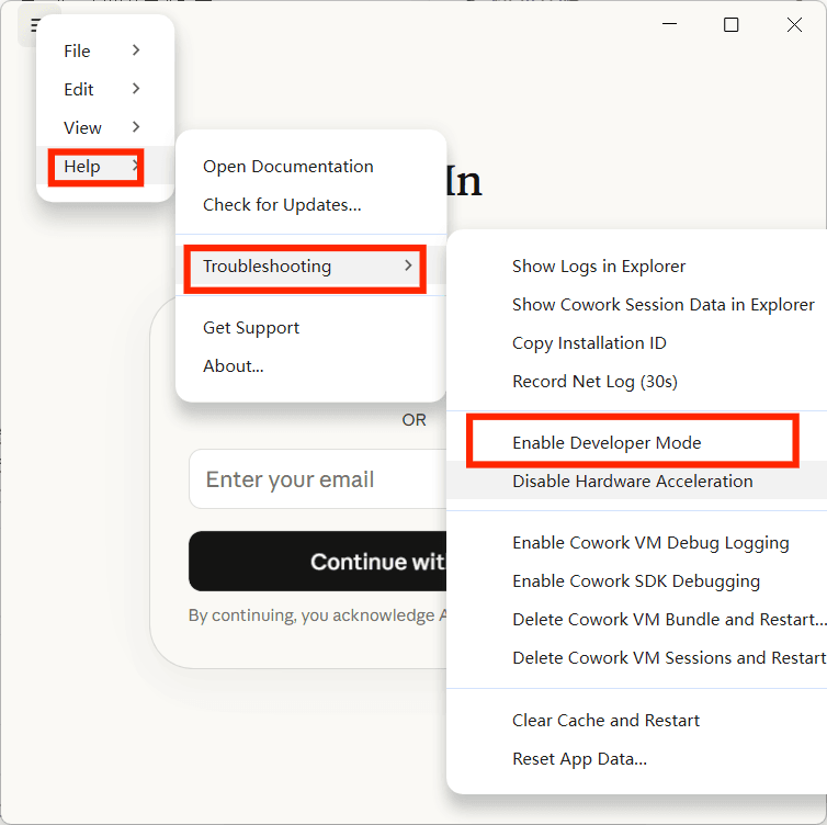 点击 Enable Developer Mode